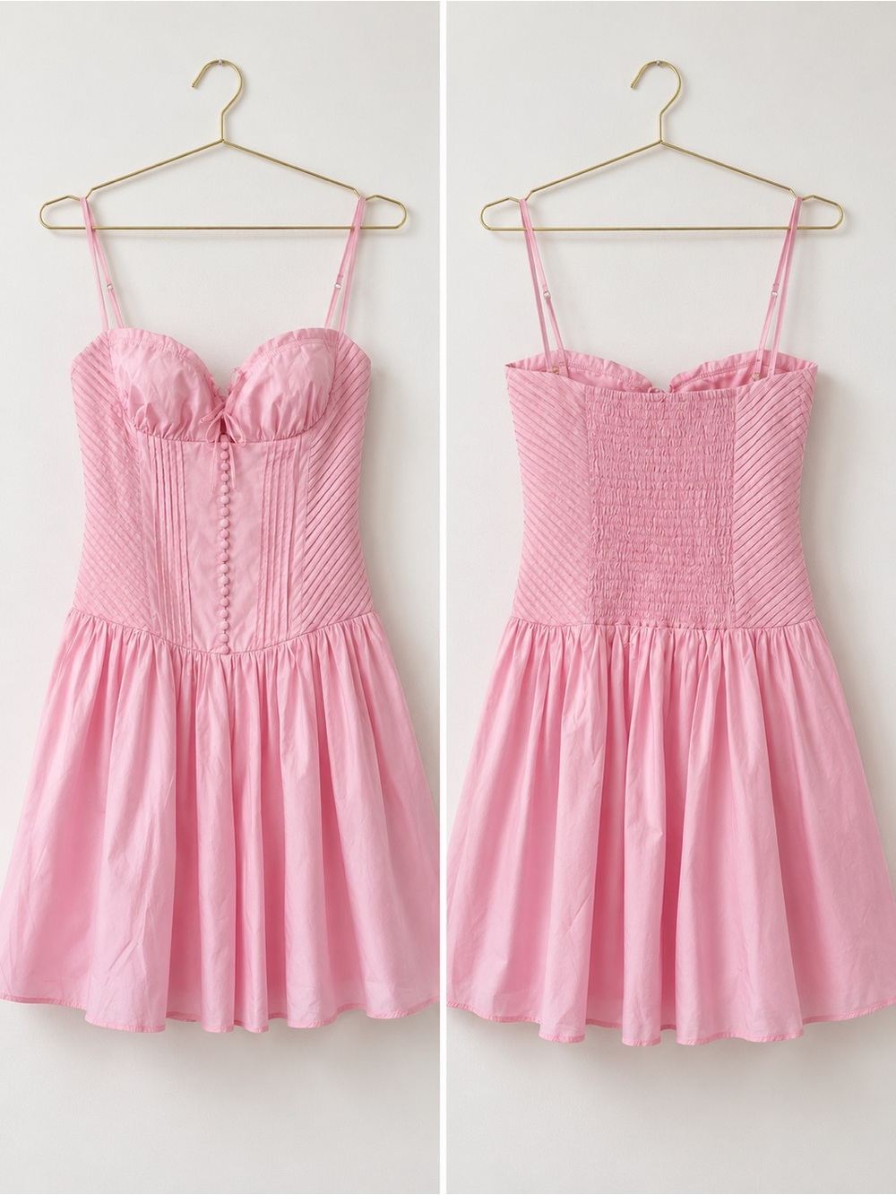 Oh Polly Pink Mini Dress with Sweetheart Bust
